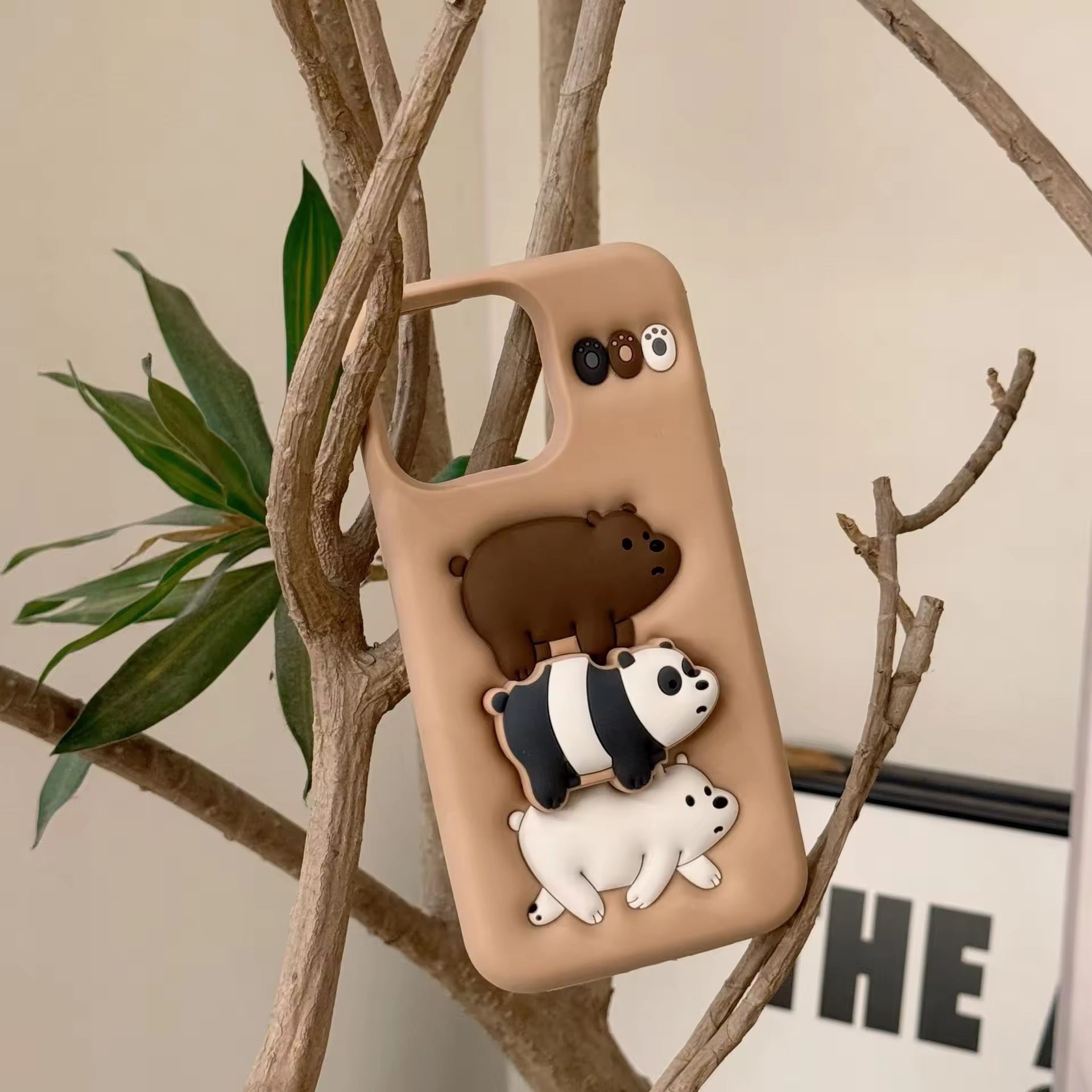 We Bear Panda Phone Holder iPhone Rubber Silicone Case