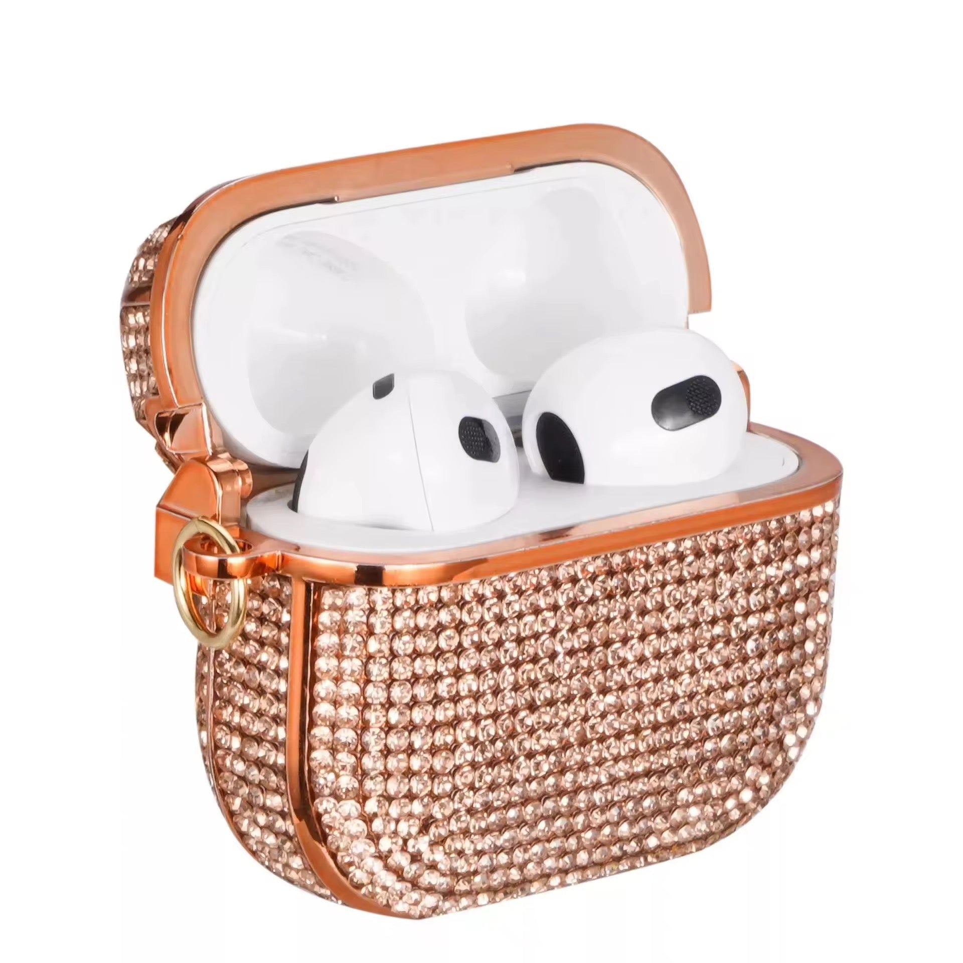 Rose Gold Rhinestone Studded Diamond For Airpod Pro 1 & Airpod Pro 2