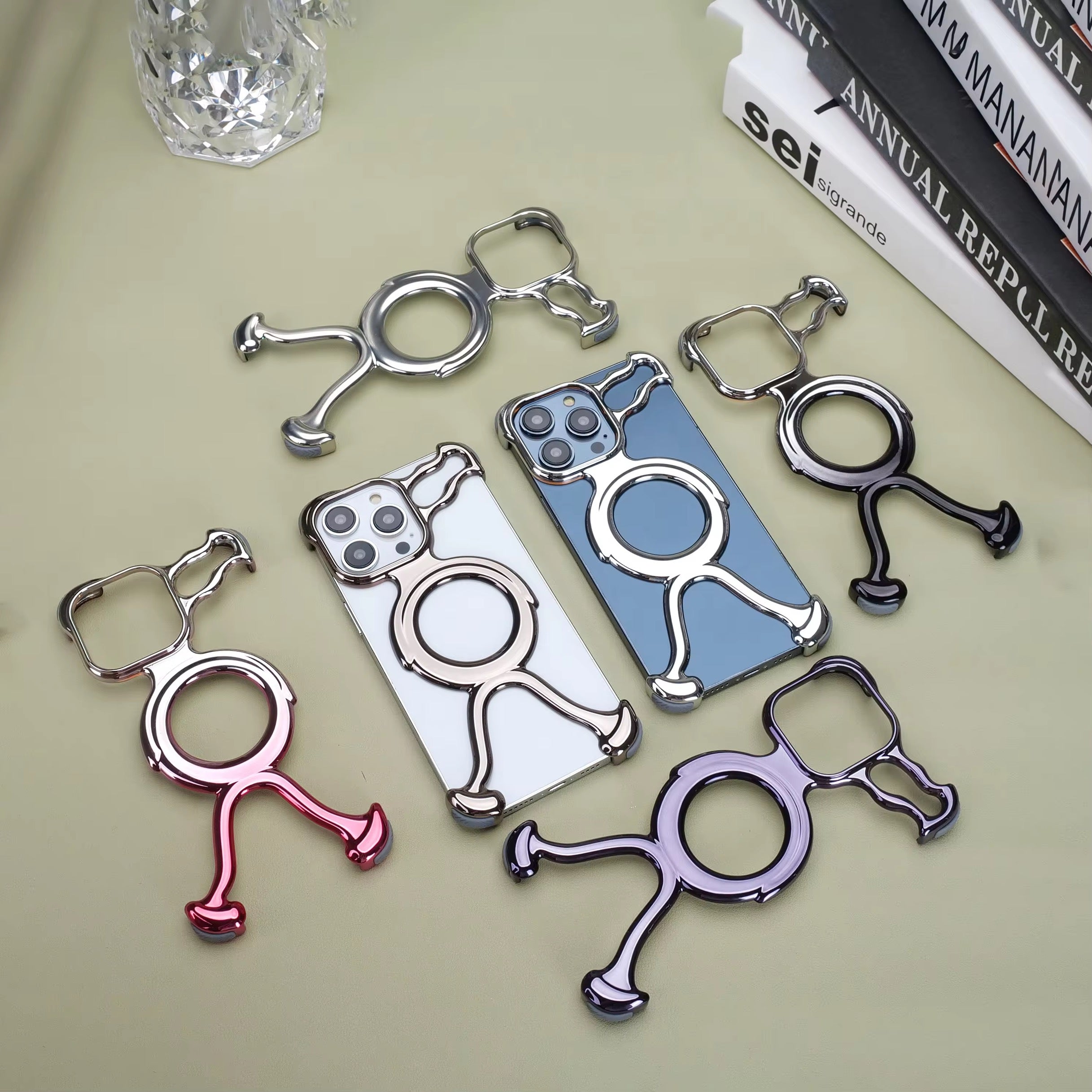 Premium Aluminium Pre-Order Ring Skeleton iPhone Sleek Metal Rimless Bumper Case