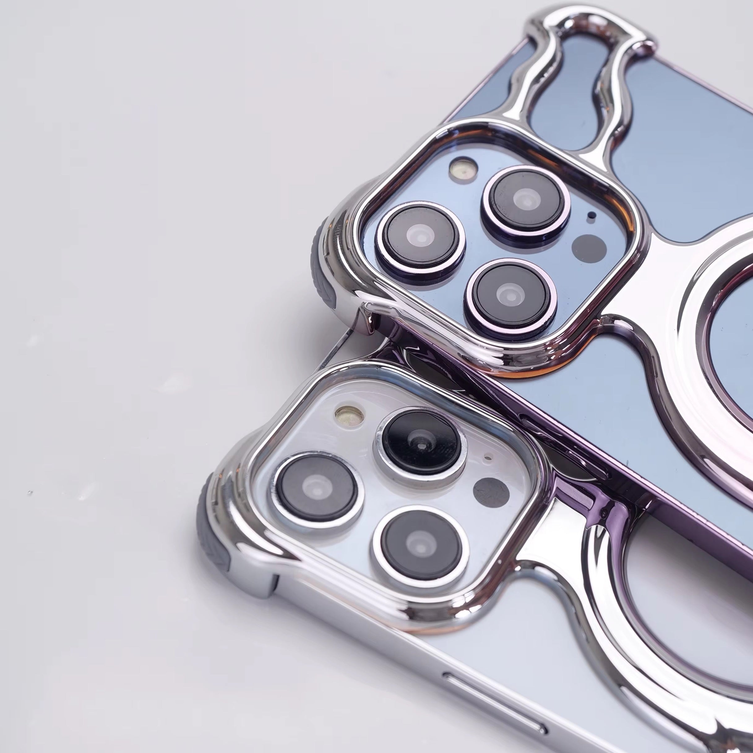 Premium Aluminium Pre-Order Ring Skeleton iPhone Sleek Metal Rimless Bumper Case