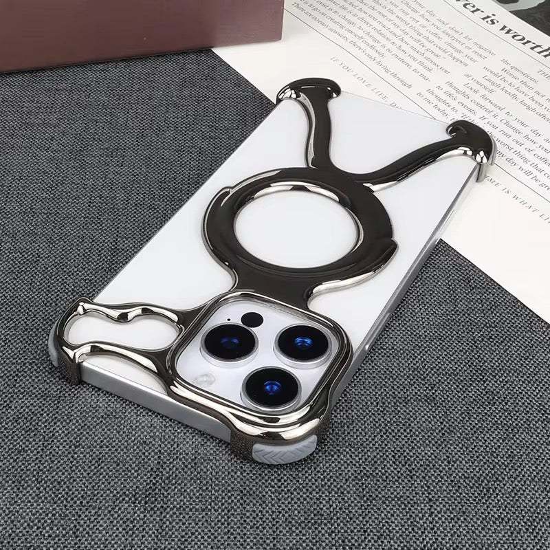 Premium Aluminium Pre-Order Ring Skeleton iPhone Sleek Metal Rimless Bumper Case