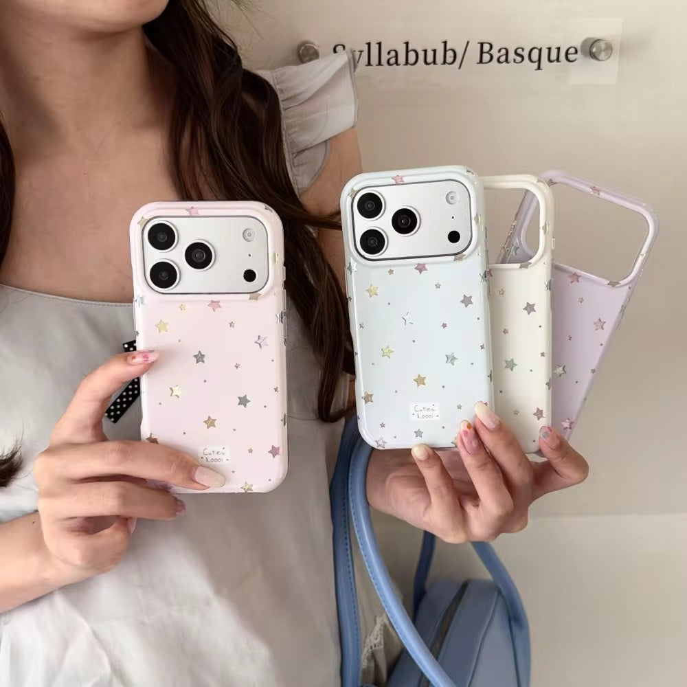 Double Layer Star With Metal Love Pre-Order  Phone Holder iPhone Case