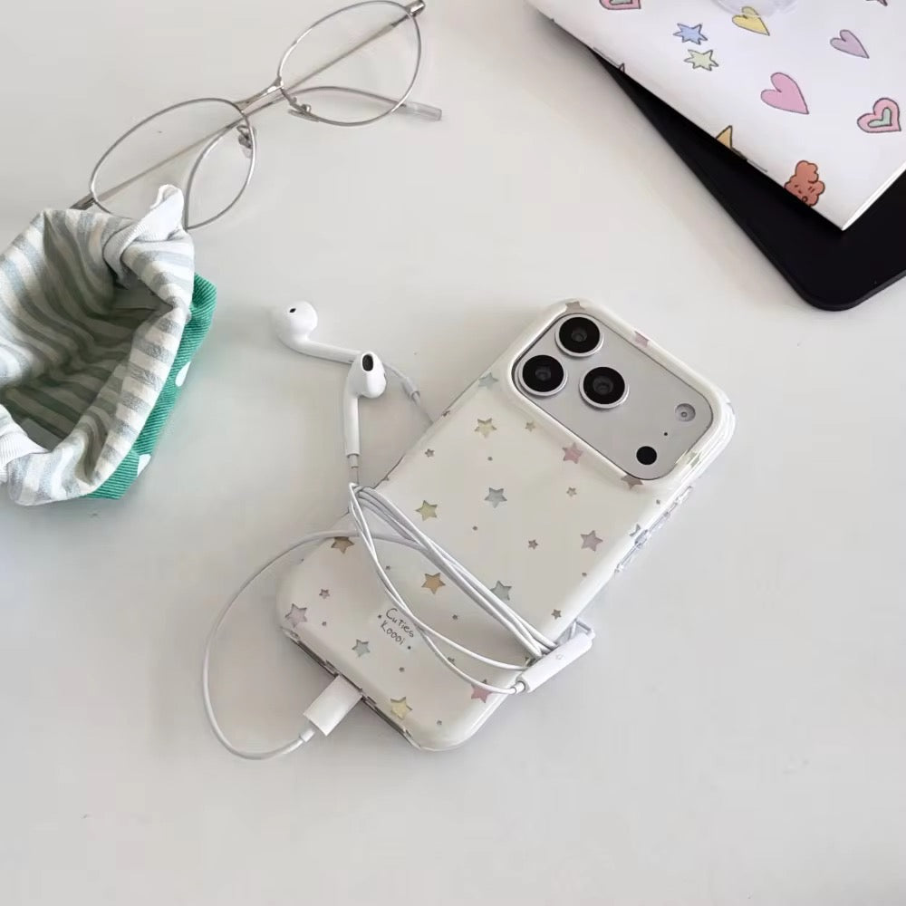 Double Layer Star With Metal Love Pre-Order  Phone Holder iPhone Case