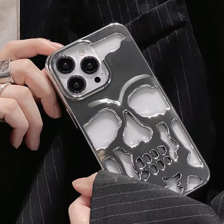 Silver Skull Hollow Trendy Case