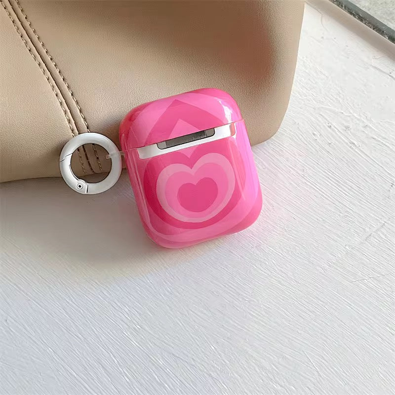 Pink Hearts Airpod Glossy Case