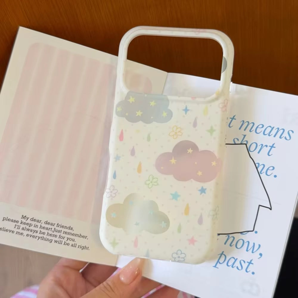 Double Layer Colorful Cloud & Raindrops Pre-Order  Phone iPhone Case