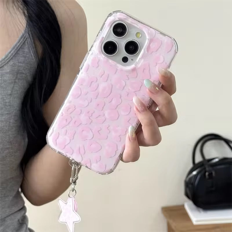 Leopard Star Charm Hanging iPhone Pre-Order Case