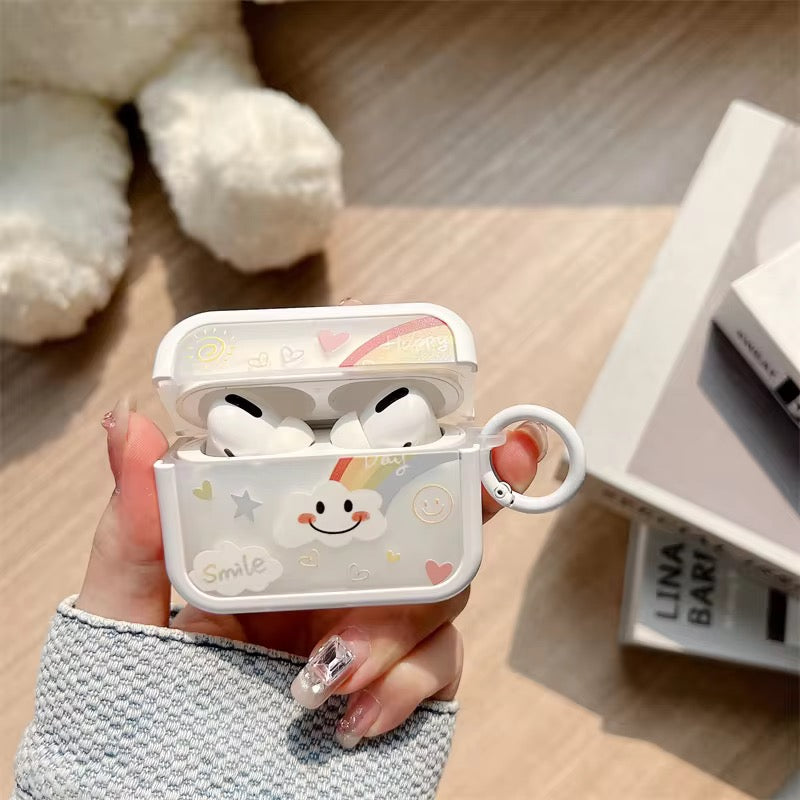 Cute Square Rainbow Heart Airpod Case