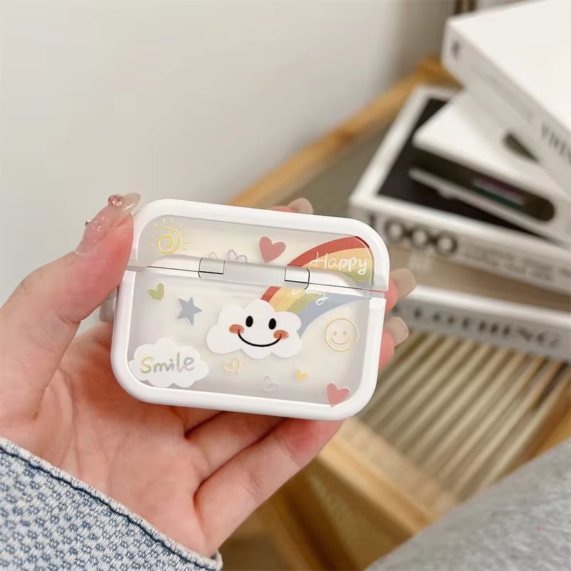 Cute Square Rainbow Heart Airpod Case