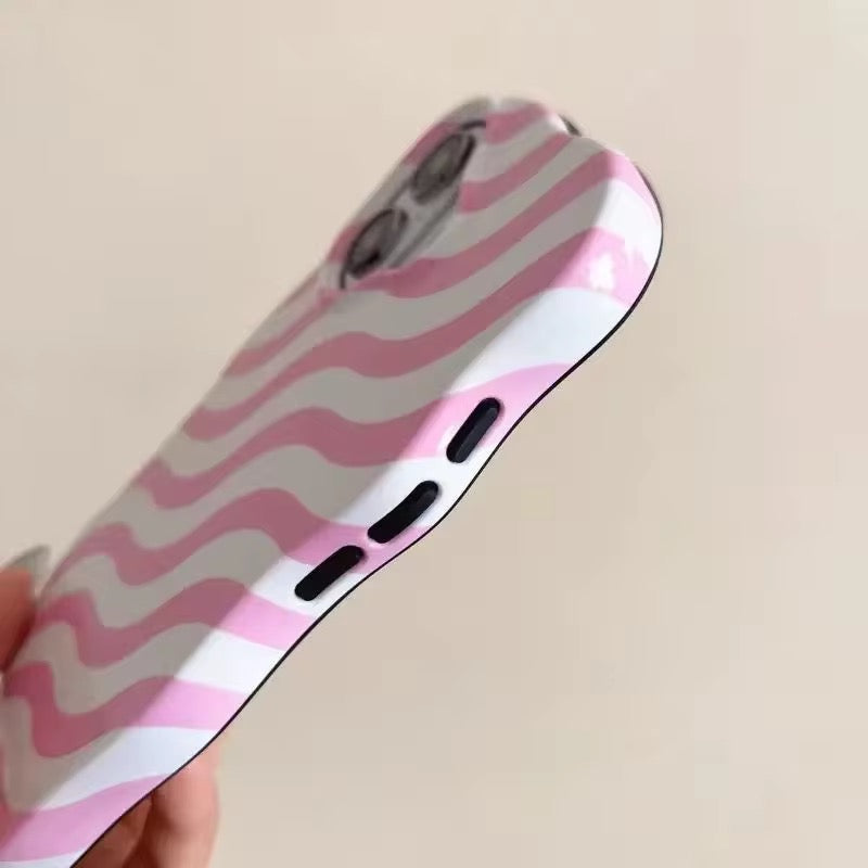 Subtle Waves Wavy Bumper Glossy Silicone iPhone Case