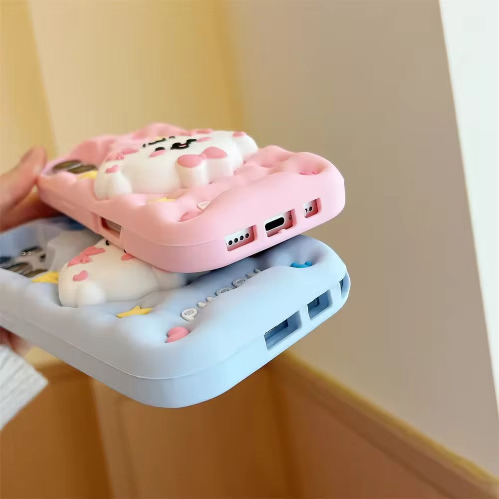 3D Samsung Kawaii Cartoon Puppy Pre-Order Rubber Silicone Case