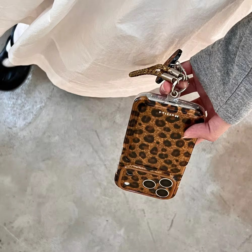 Leopard Print Bumper Protection Pre-Order Phone iPhone Case With Bracelet Lanyard