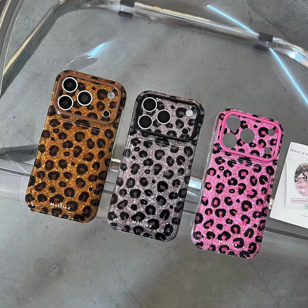 Leopard Print Bumper Protection Pre-Order Phone iPhone Case With Bracelet Lanyard