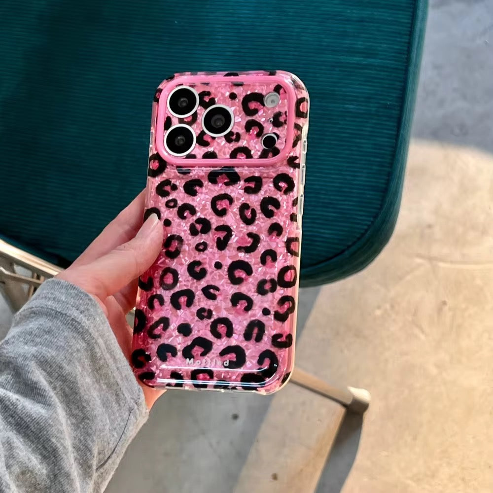 Leopard Print Bumper Protection Pre-Order Phone iPhone Case With Bracelet Lanyard