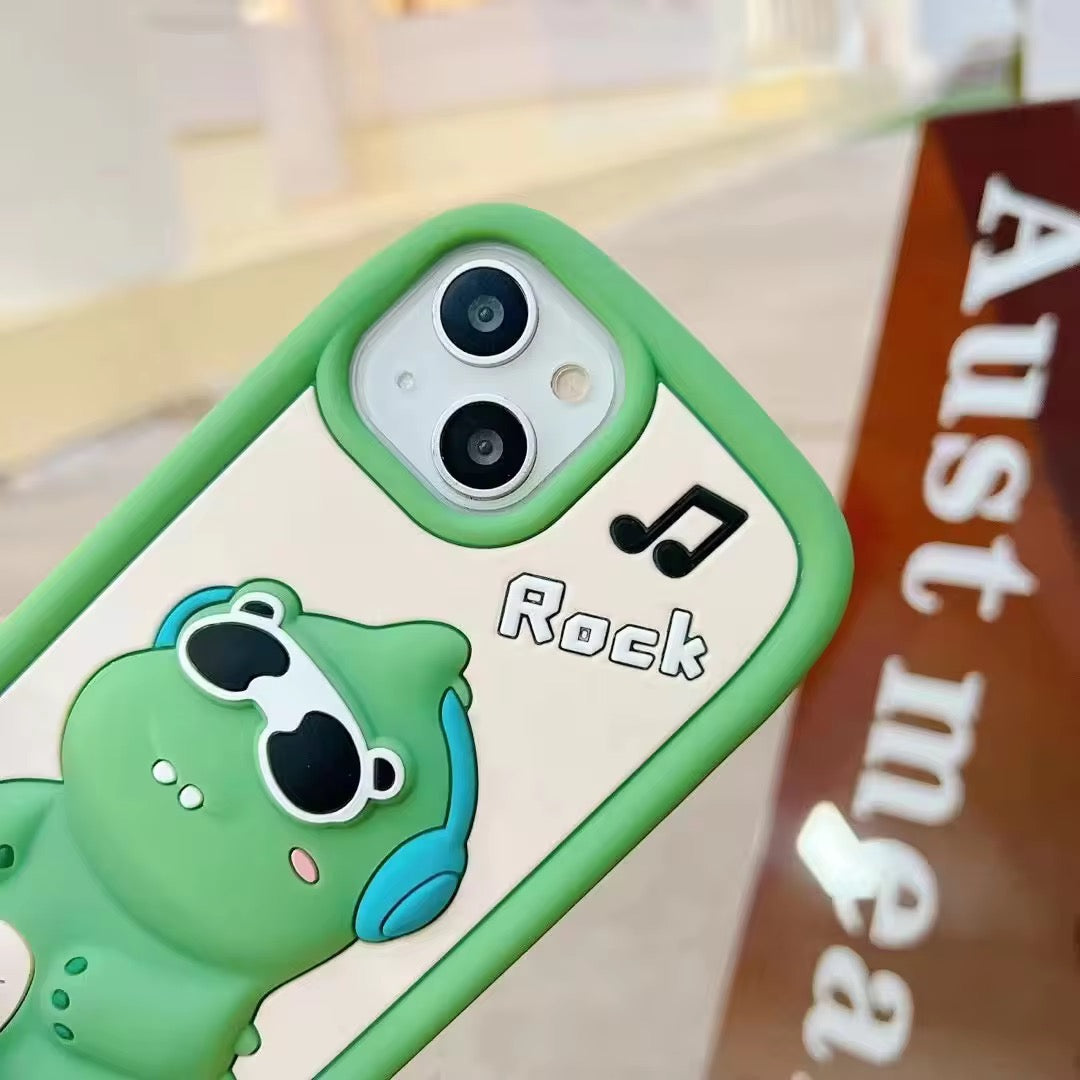 3D iPhone Samsung Redmi Dinosaur Sunglasses Pre-Order Rubber Silicone Case