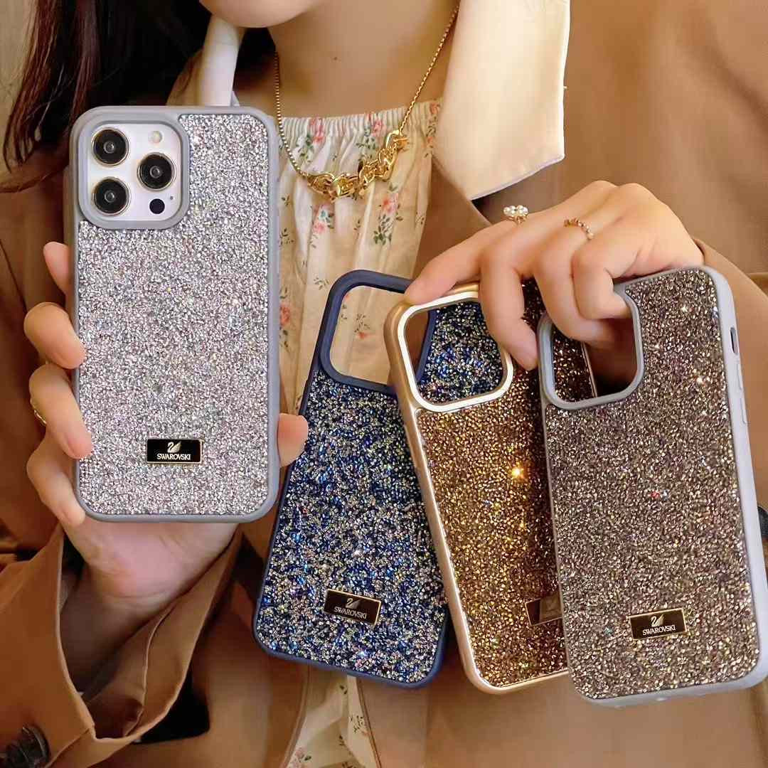 Premium Luxury Branded Rhinestone Diamond Glitter iPhone Samsung Silicone Pre-Order Case