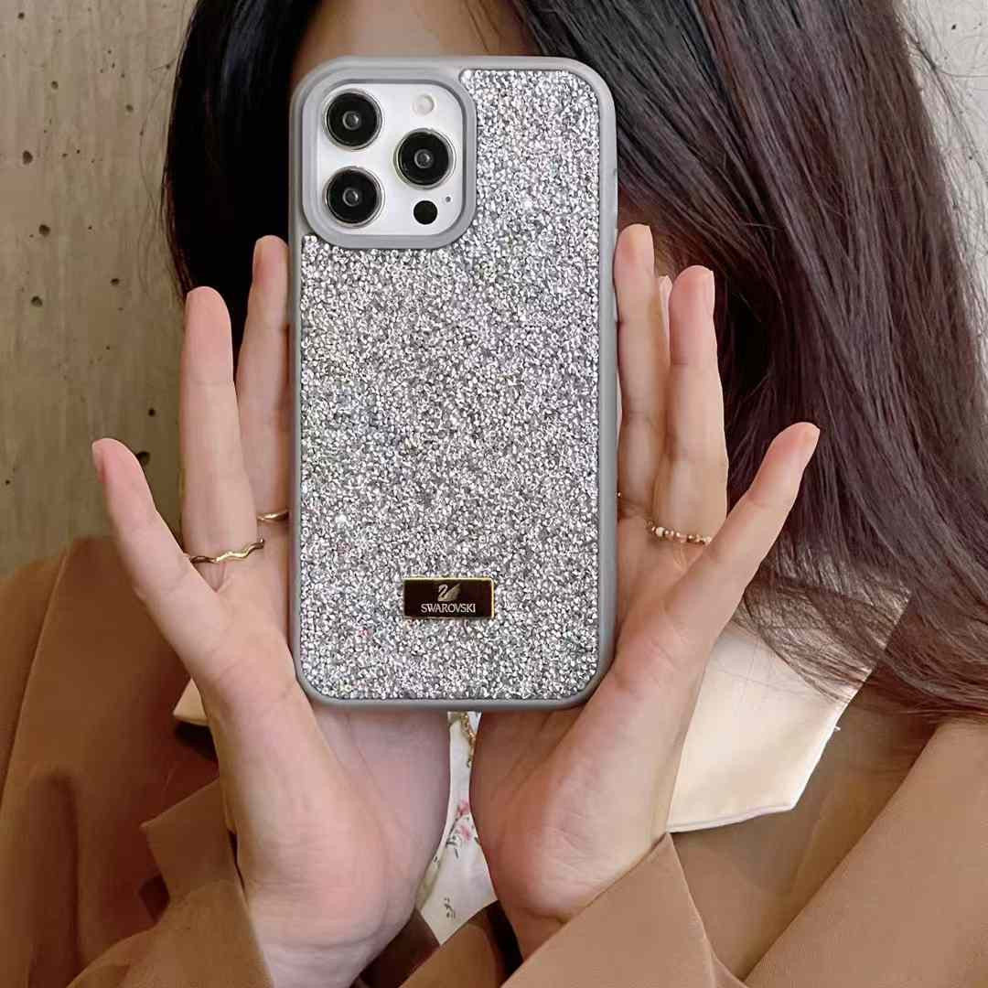 Premium Luxury Branded Rhinestone Diamond Glitter iPhone Samsung Silicone Pre-Order Case