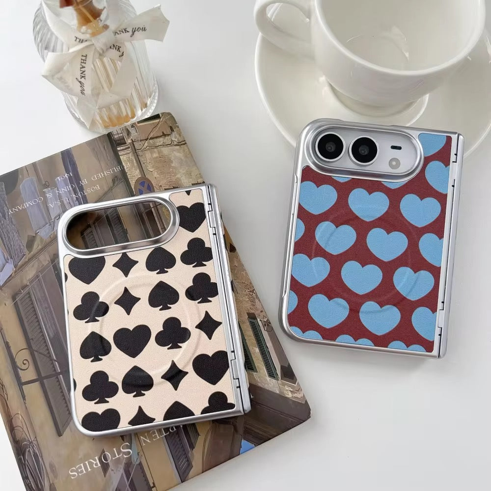 Elegant Hearts Deck Cards Magsafe iPhone Duo Fold Pre-Order iPhone Case