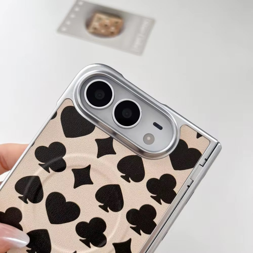 Elegant Hearts Deck Cards Magsafe iPhone Duo Fold Pre-Order iPhone Case