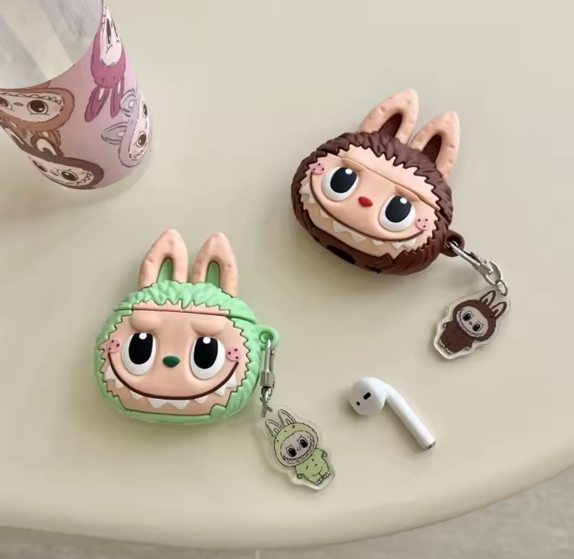 3D Labubu Airpod Case With Hanging