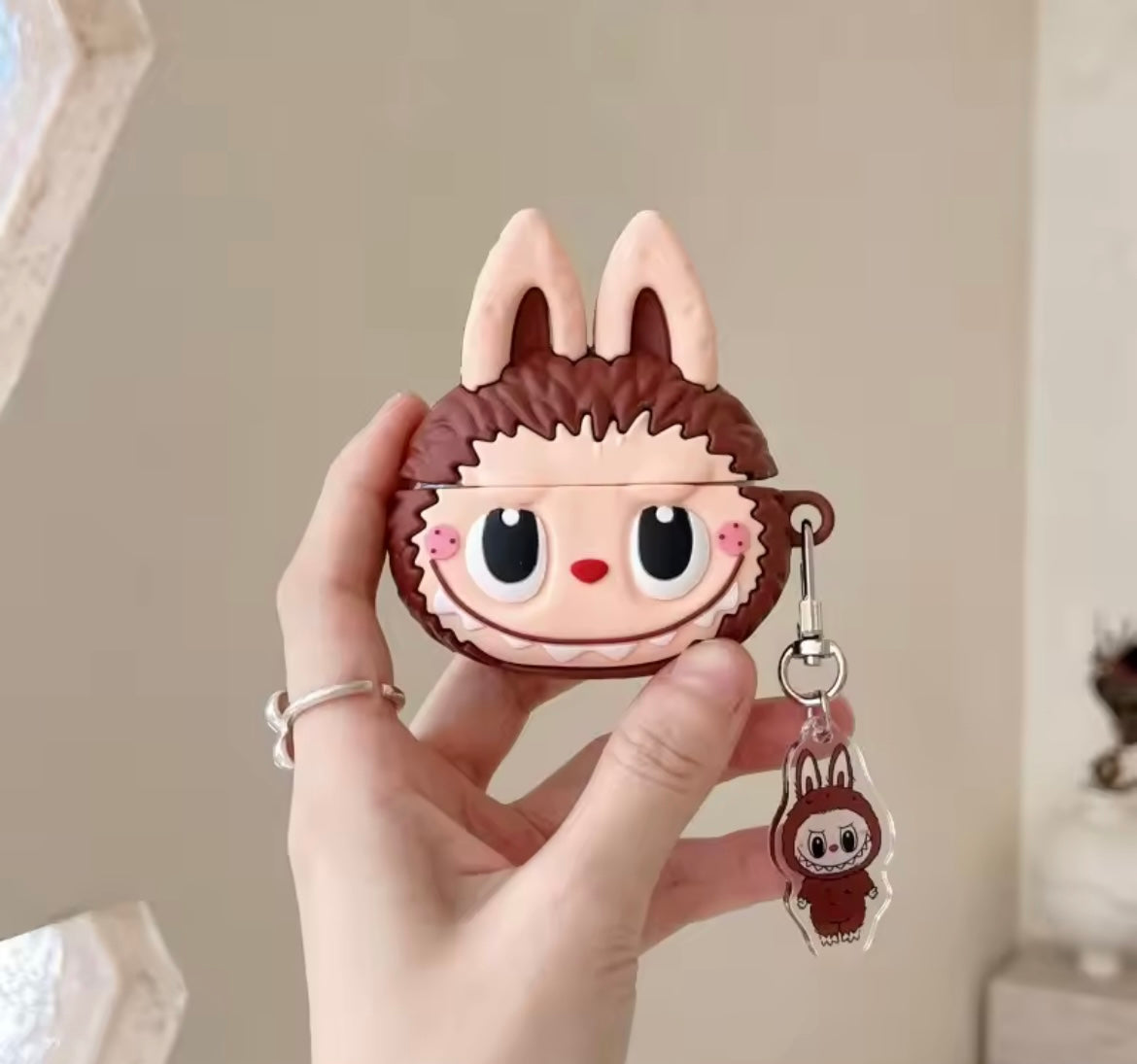 3D Labubu Airpod Case With Hanging