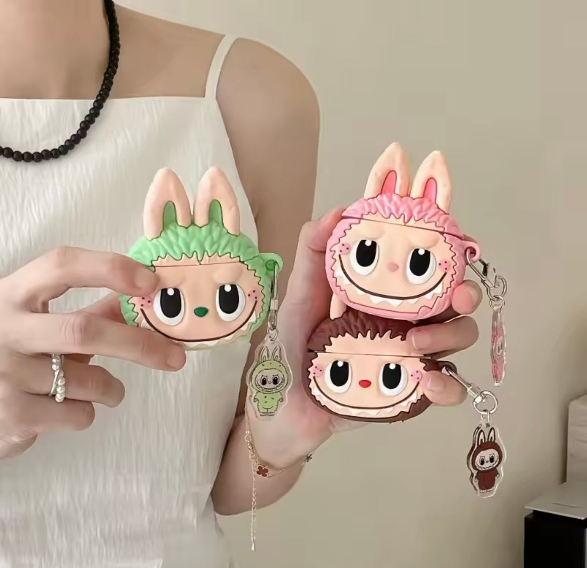 3D Labubu Airpod Case With Hanging