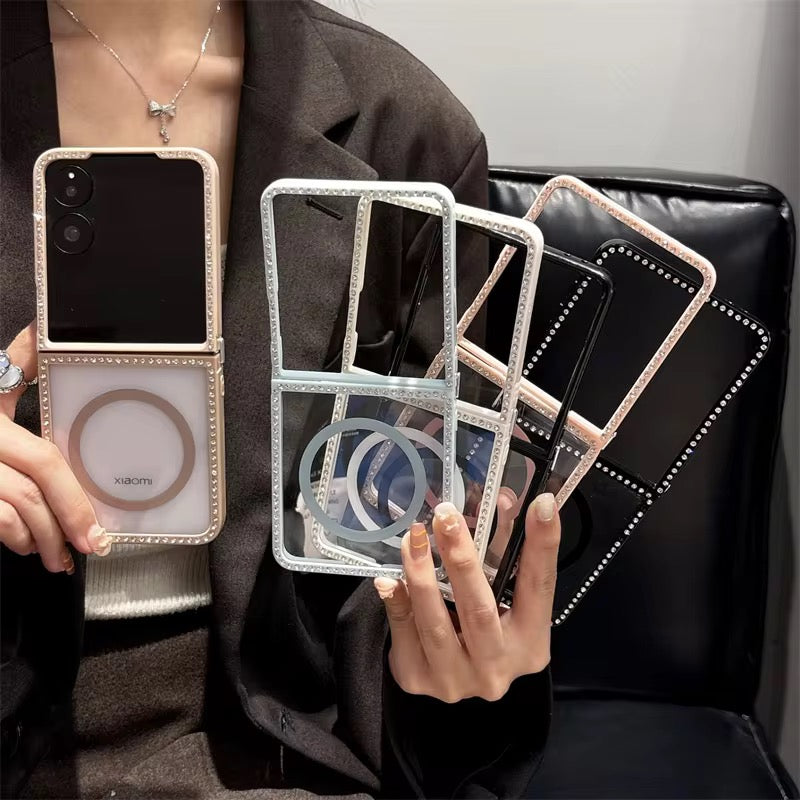 2in1 Anti-Fall Diamond Studded Samsung Z Flip Pre-Order Case