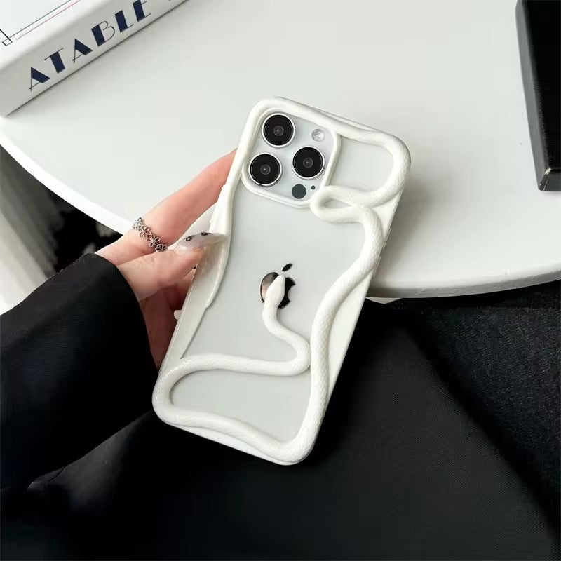 3D Luxury Snake iPhone Skeleton Bumper Designer Serpent Bumper Case