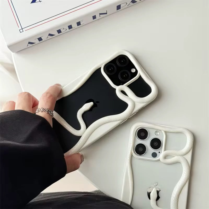 3D Luxury Snake iPhone Skeleton Bumper Designer Serpent Bumper Case