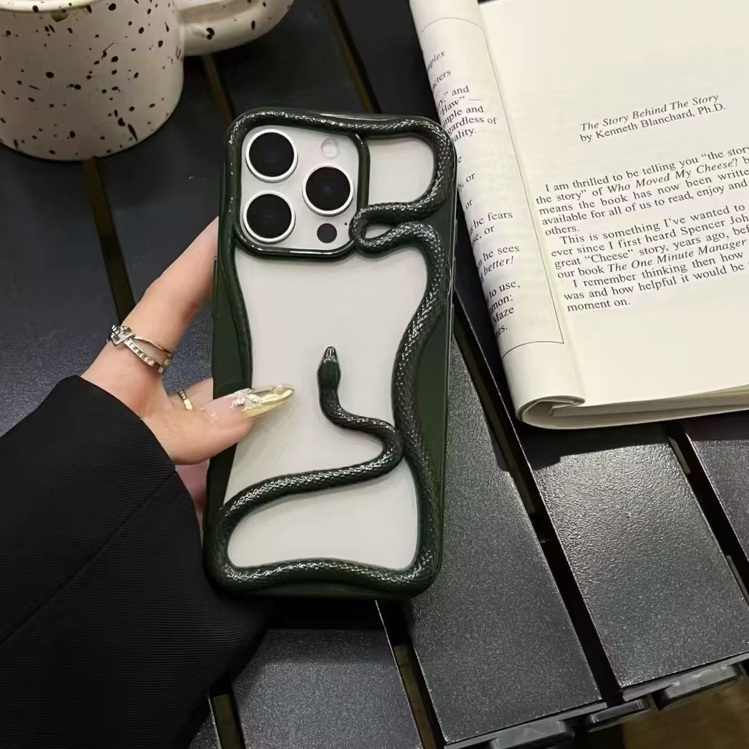 3D Luxury Snake iPhone Skeleton Bumper Designer Serpent Bumper Case