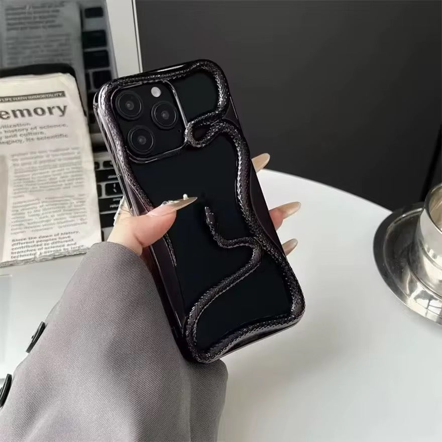 3D Luxury Snake iPhone Skeleton Bumper Designer Serpent Bumper Case