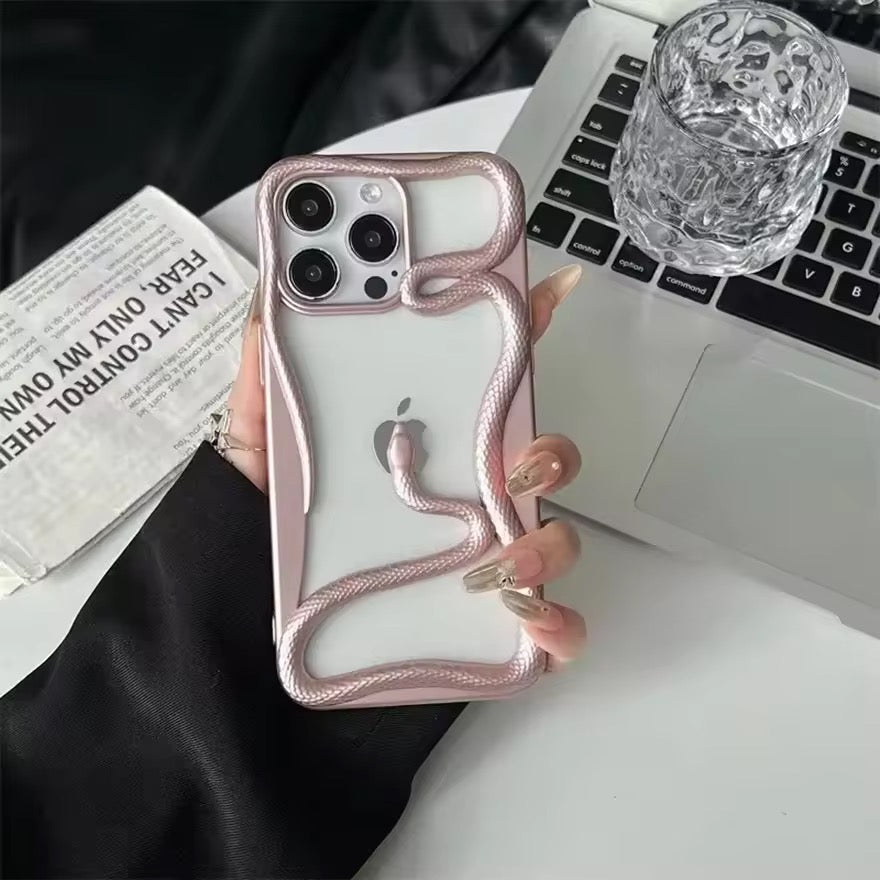 3D Luxury Snake iPhone Skeleton Bumper Designer Serpent Bumper Case
