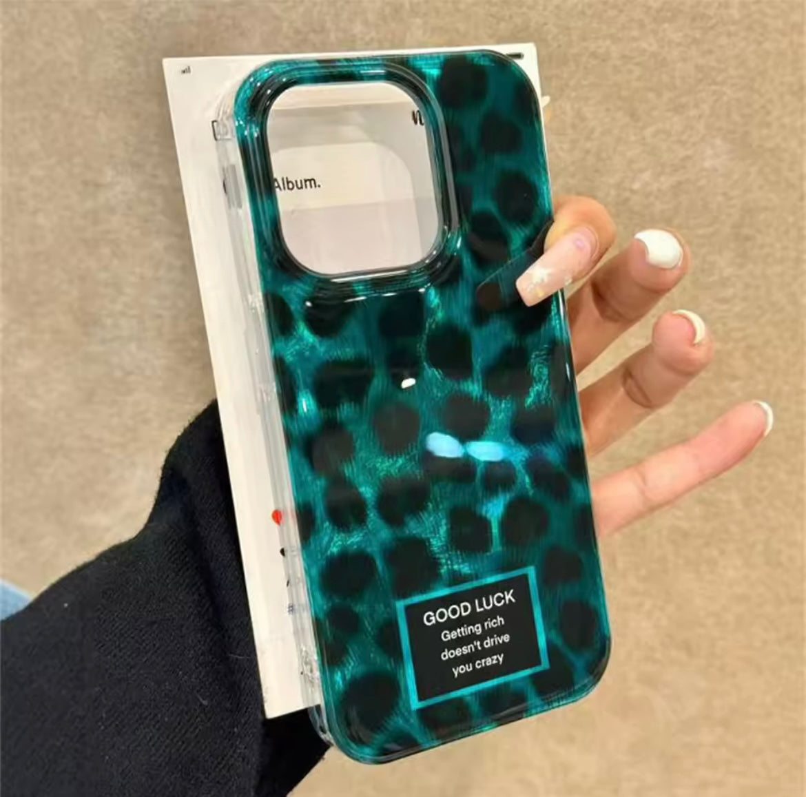 Green Laser Black Leopard Pre-Order iPhone Case