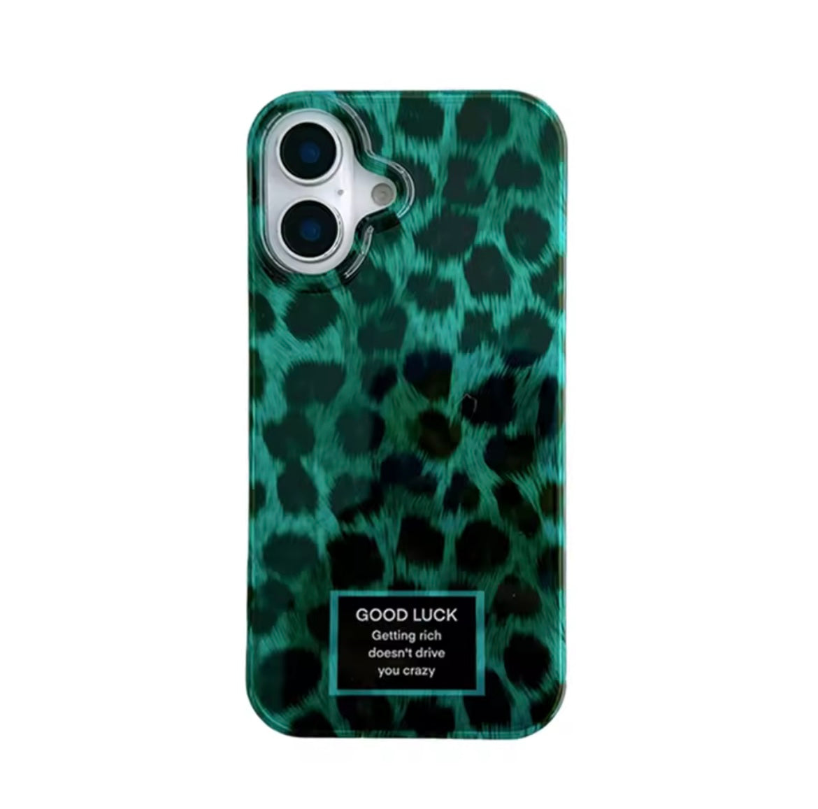 Green Laser Black Leopard  iPhone Case