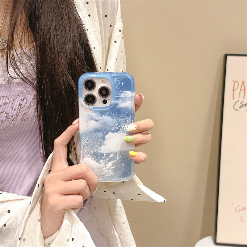 Blue Silver Shaded Cloud Laser Pre-Order iPhone Case
