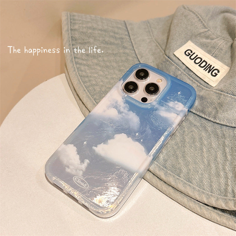 Blue Silver Shaded Cloud Laser Pre-Order iPhone Case