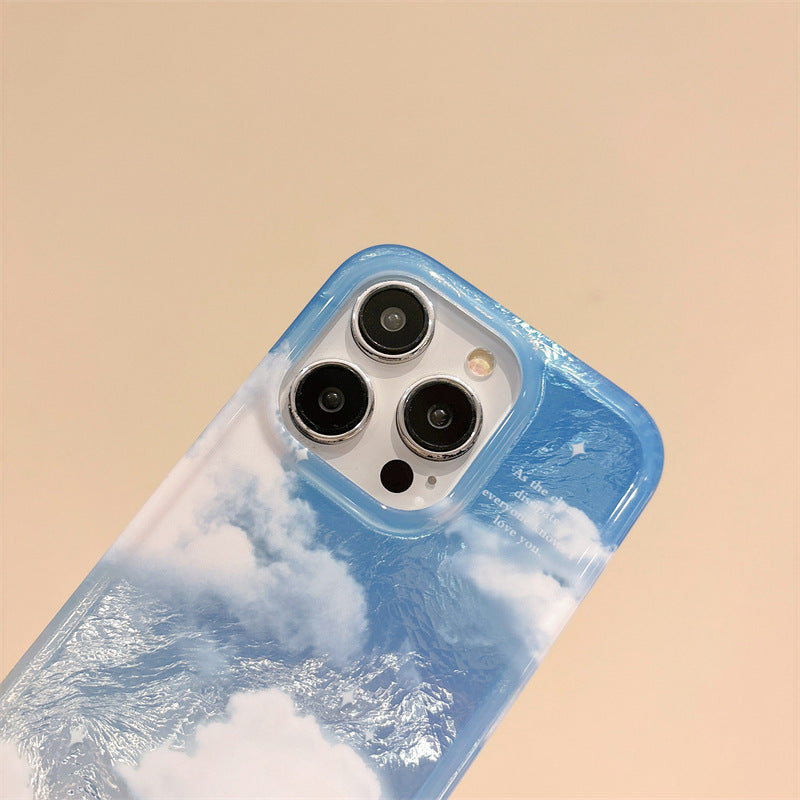 Blue Silver Shaded Cloud Laser Pre-Order iPhone Case