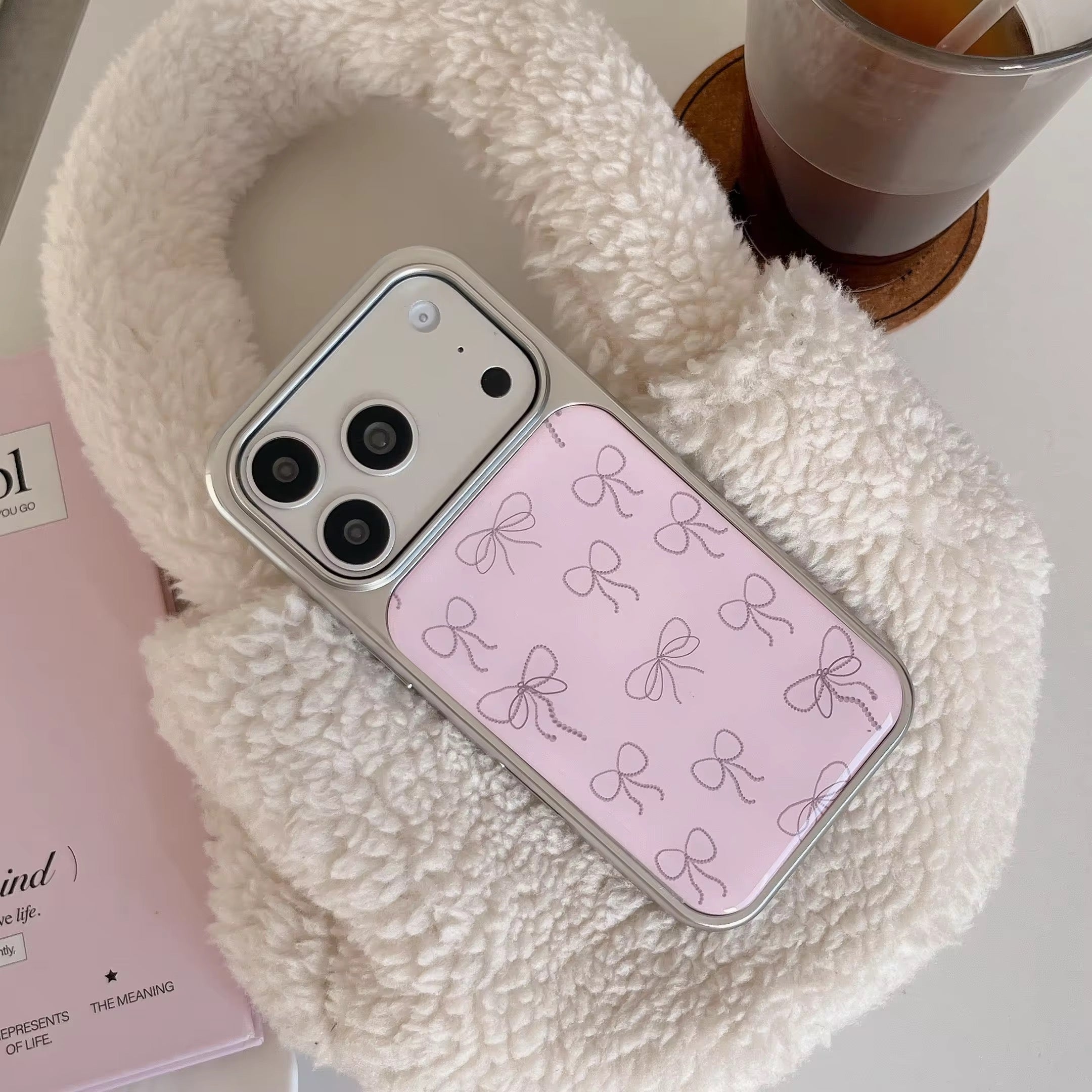 Cute Pink Bow High Quality Silver Bumper Pre-Order iPhone Case
