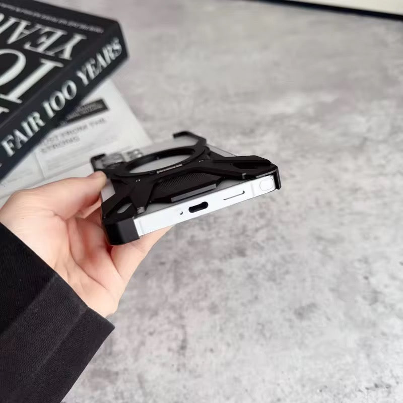 Premium Aluminium Rotating Stand Pre-Order Skeleton Samsung Sleek Metal Rimless Bumper Case