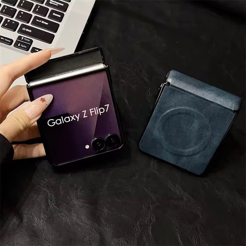 Magnetic Leather Fold Samsung Z Flip Pre-Order Case
