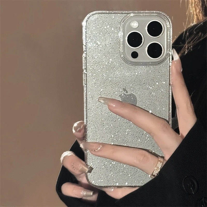 Glitter Shockproof Transparent iPhone Bling Clear Case