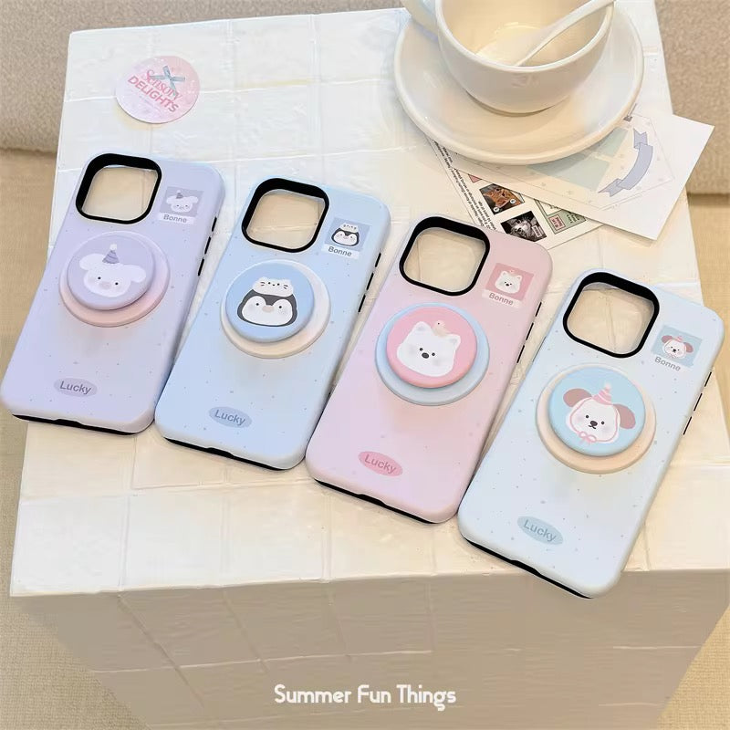 Cute Animal Korean Dog Penguin Magsafe Magnetic Phone Holder iPhone Pre-Order Case