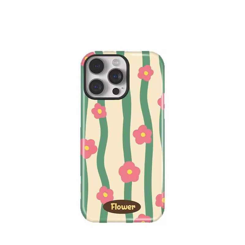 Korean Floral Flower Magsafe Magnetic Phone Holder iPhone Pre-Order Case