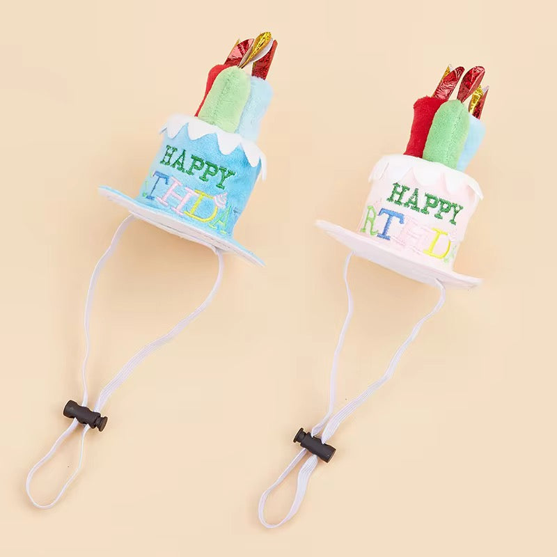 Pet Dog Cat Pre-Order Happy Birthday Party Candle Hat With Adjustable Band