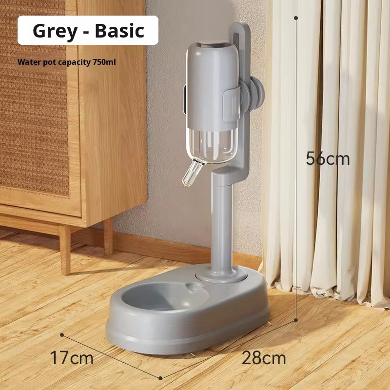 Pet Dog Cat 2 in 1 Pre-Order Multifunctional Feeding & Water Station With Ceramic & Stainless Steel Bowl