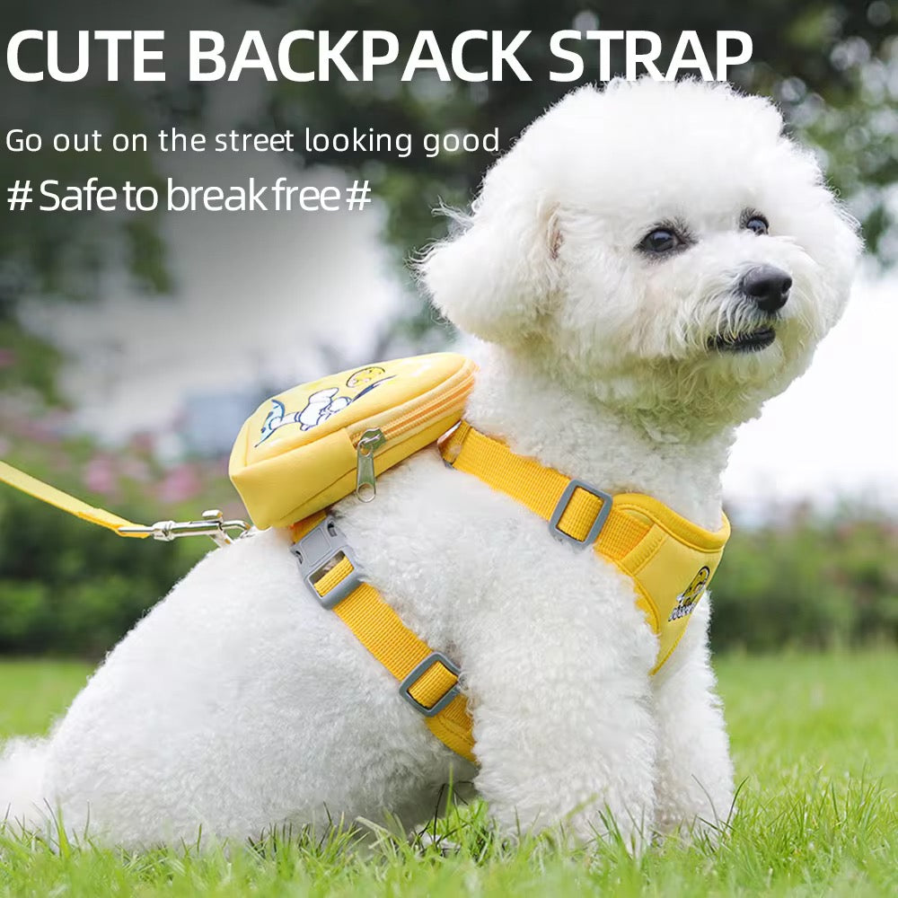 Luxury Pet Dog Pre-Order Space Astronaut Nasa Harness Chest Vest With Built-In Bag & Rope Leash