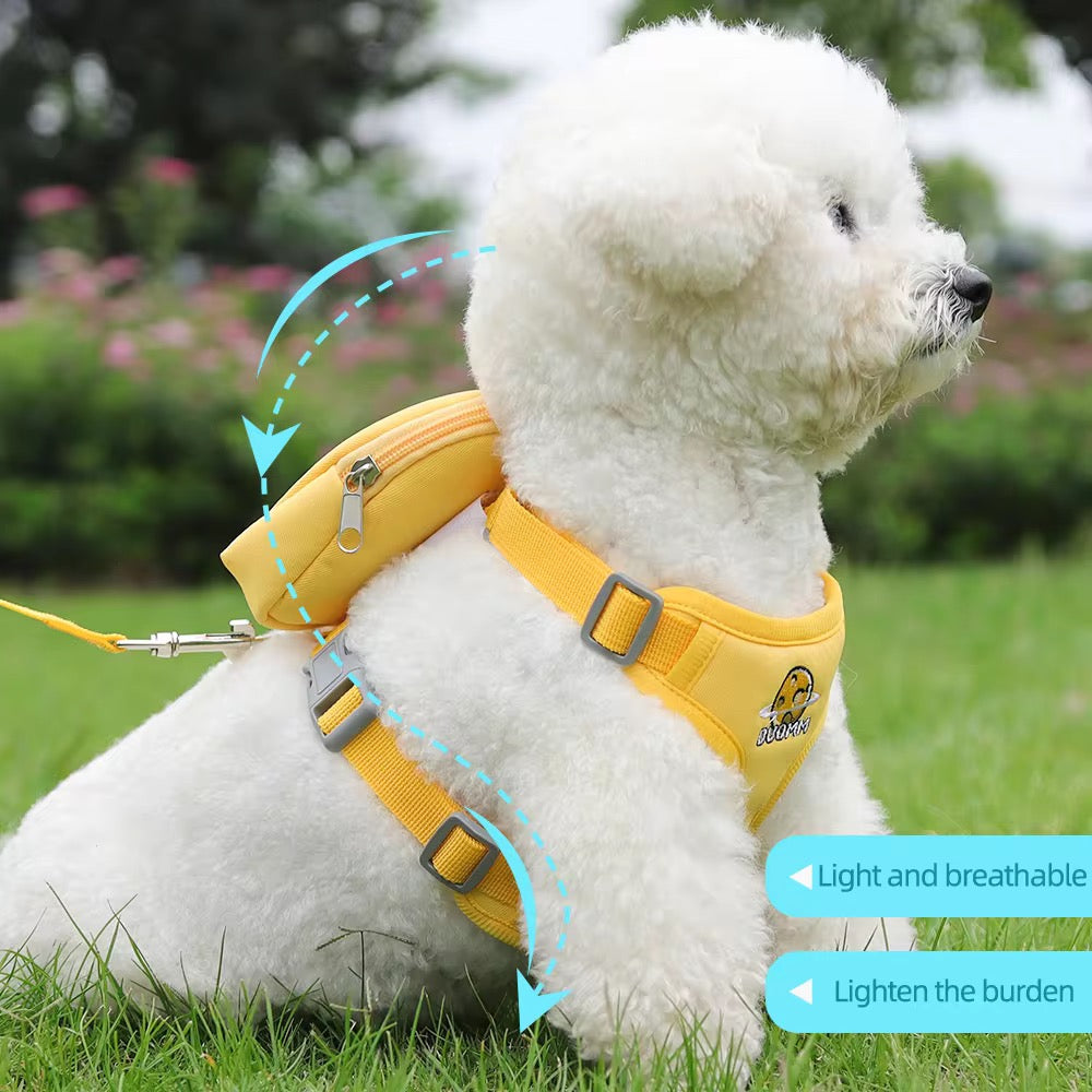 Luxury Pet Dog Pre-Order Space Astronaut Nasa Harness Chest Vest With Built-In Bag & Rope Leash