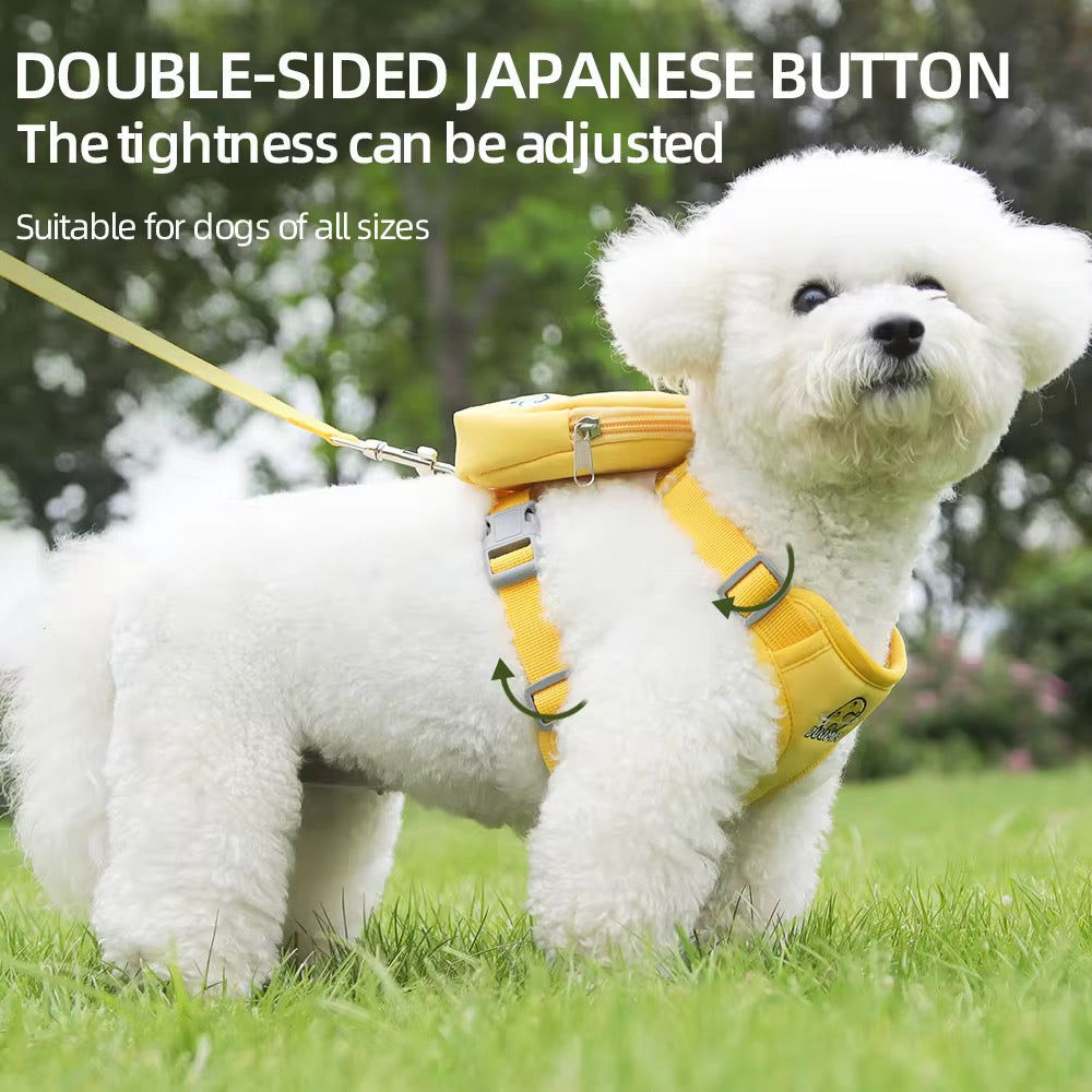 Luxury Pet Dog Pre-Order Space Astronaut Nasa Harness Chest Vest With Built-In Bag & Rope Leash