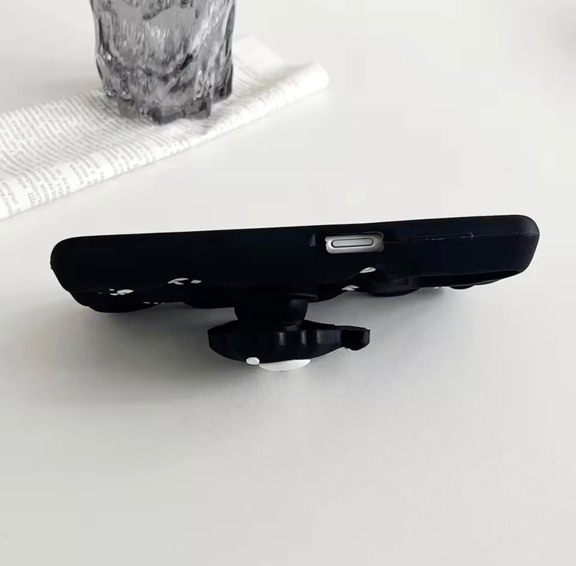 3D Samsung Black Monster  Pre-Order Phone Holder Stand Rubber Silicone Case