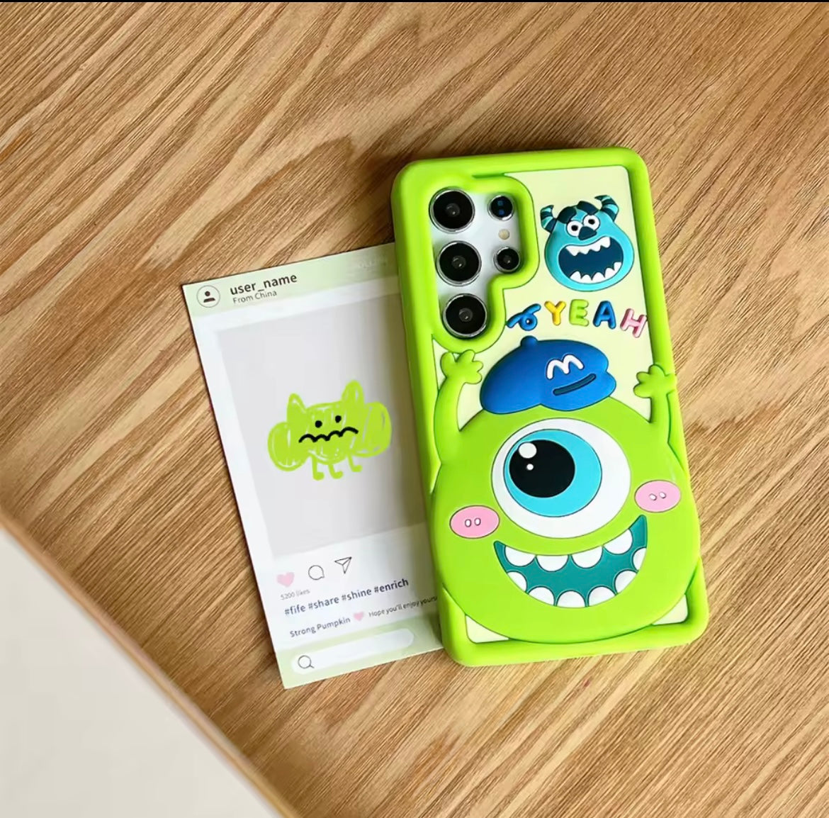 3D Samsung Green Eye Monster Edition Pre-Order Rubber Silicone Case
